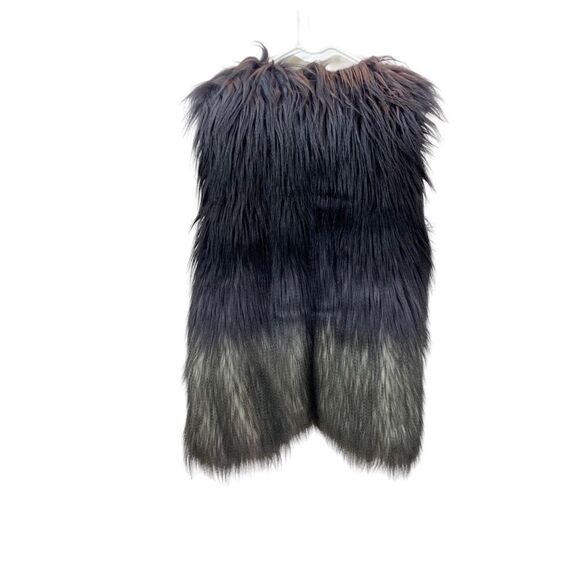 Valerie Stevens Ombré Faux Fur Open Front Vest Size Large - Picture 5 of 12